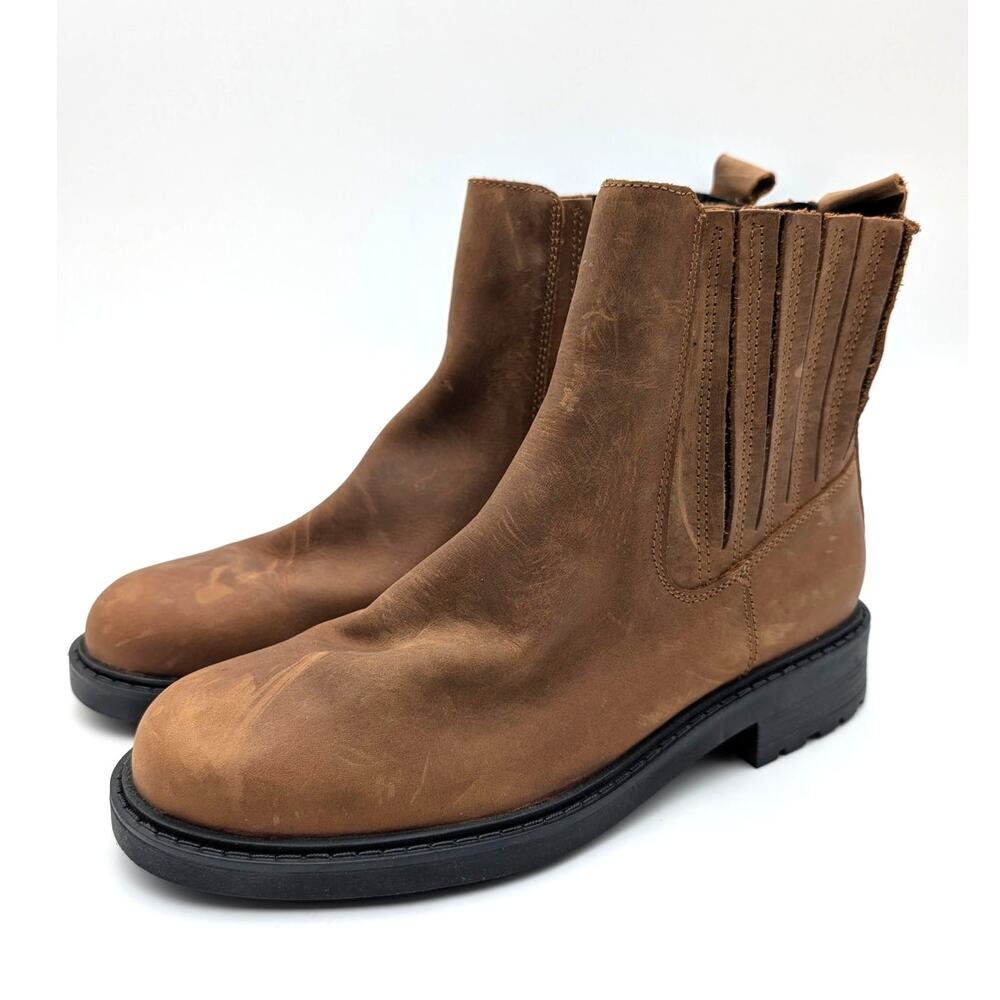 Clarks Orinoco2 Mid Touch Snuff Ruched Stretch Ankle Boots Brown Size US7 EU37.5